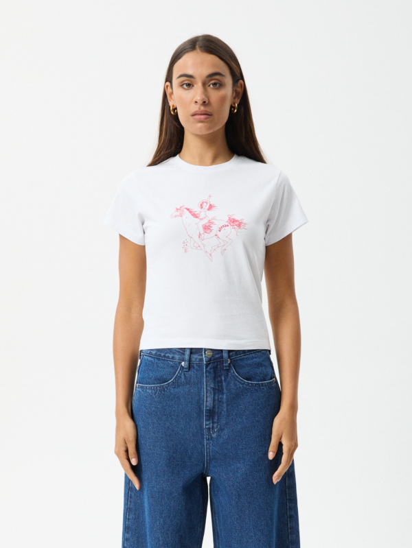 AFENDS Womens Warrior - Baby Tee - White